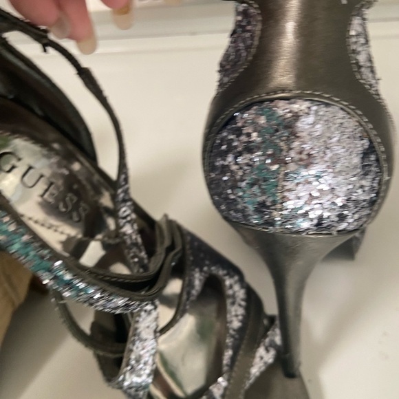 Guess sparkly tall heels women’s strappy size 6m - Picture 7 of 7